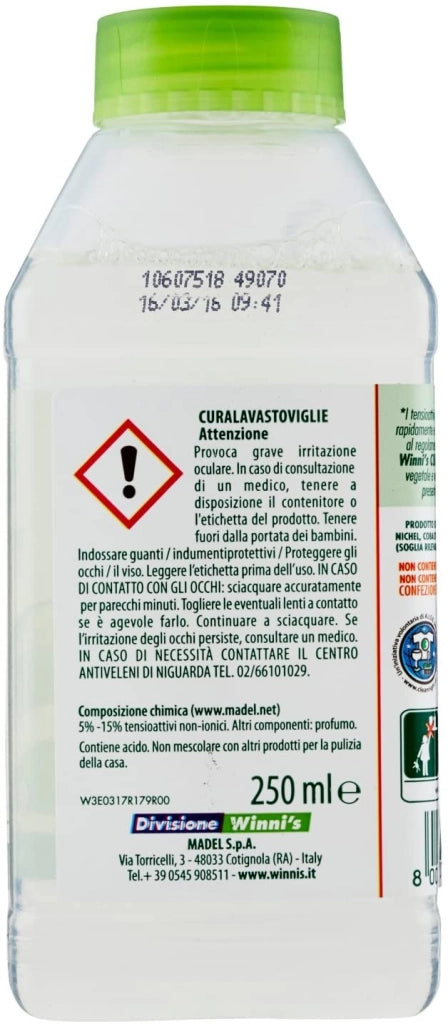 WINNI'S NATUREL CURA LAVASTOVIGLIE ELIMINA GRASSO E CALCARE 250 ML