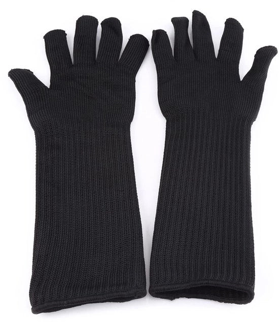 Manopole Snijbestendige Nivel 5 - Acciaio Inox - Lunghe Maniche - Protezione Omero - Qualità Professionale - Materiali di Alta Qualità - Scarpe di Sicurezza