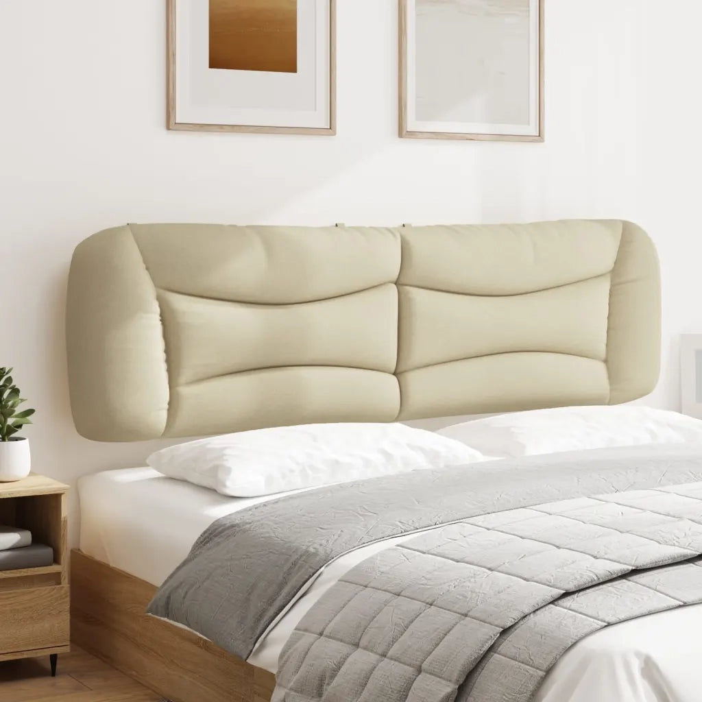Cuscino Testiera Hvar Crema 180 cm in Tessuto 374605