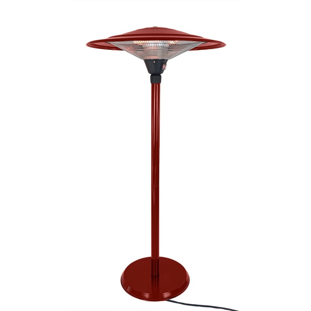Tempo Style - Stufa Elettrica SATURNO | Fungo Riscaldante ad Infrarossi (3000W) dal Design Elegante | Ideale per Esterno/Interno (Bordeaux)