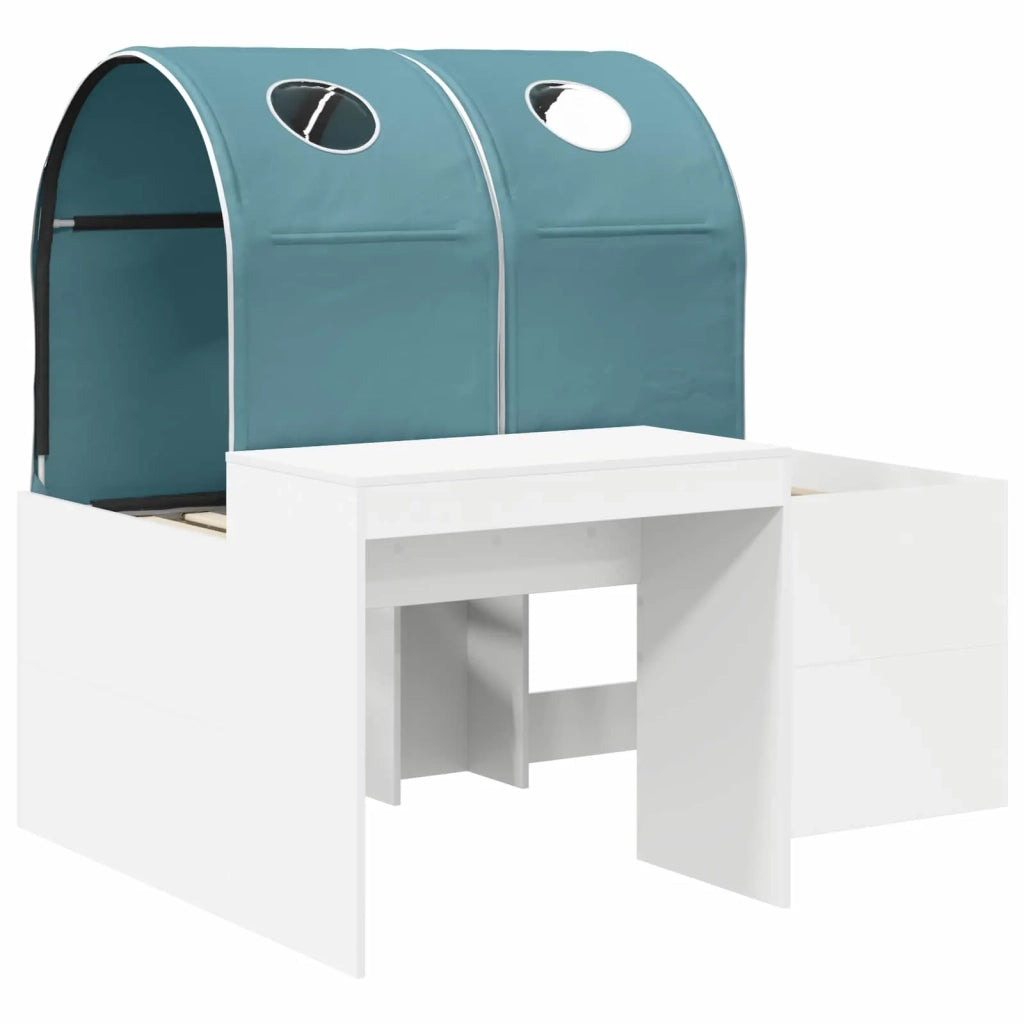 Letto con Tunnel 4 pcs Rovere Artigianale e Blu Chiaro