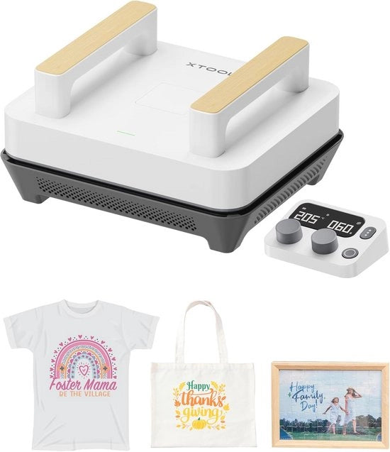 Applicatore di Calore Portatile con Controllo Digitale 30 x 25 cm – Ideale per T-shirt, Borse e Vinile HTV