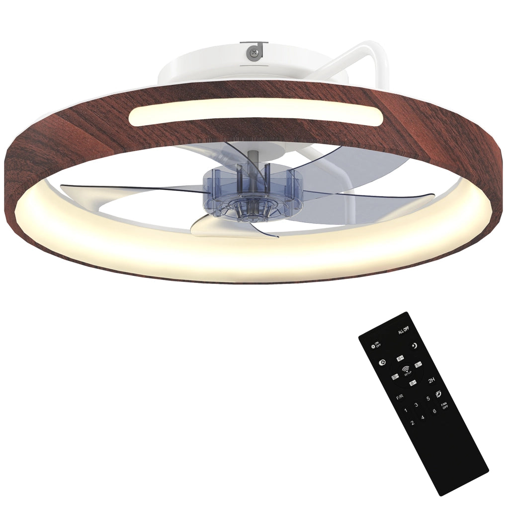 Ventilatore a Soffitto con Luce LED ¨C zephmum ¨C DC 40W Telecomando 6 Velocit¨¤ 3 Colori