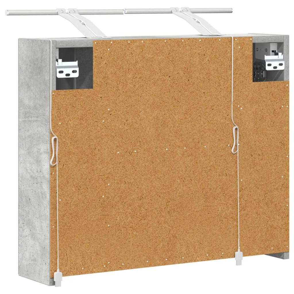 Mobiletto per specchio da bagno Grigio cemento