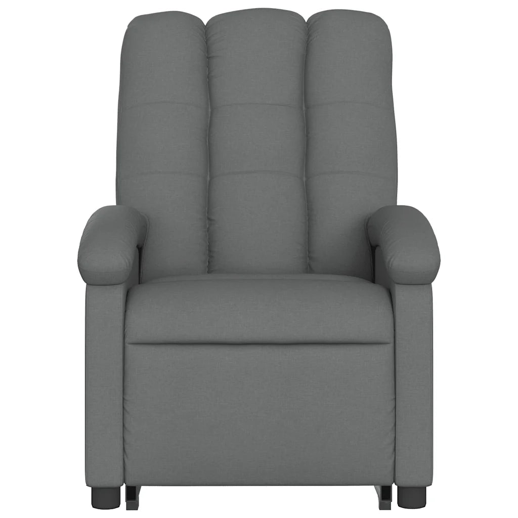 Poltrona Alzapersona Massaggi Elettrica Grigio Scuro Tessuto 3204129