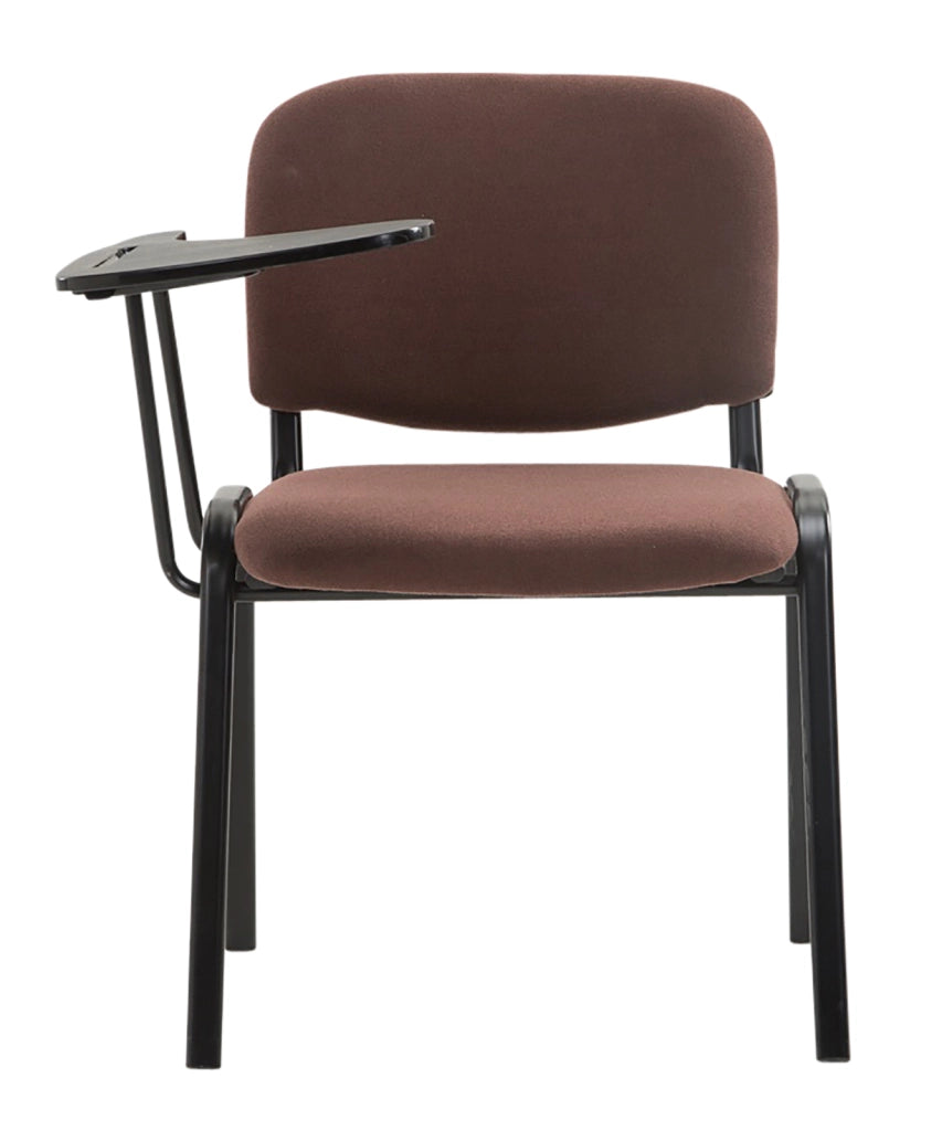 Set di 4 sedie Ken in tessuto con tavolo pieghevole marrone