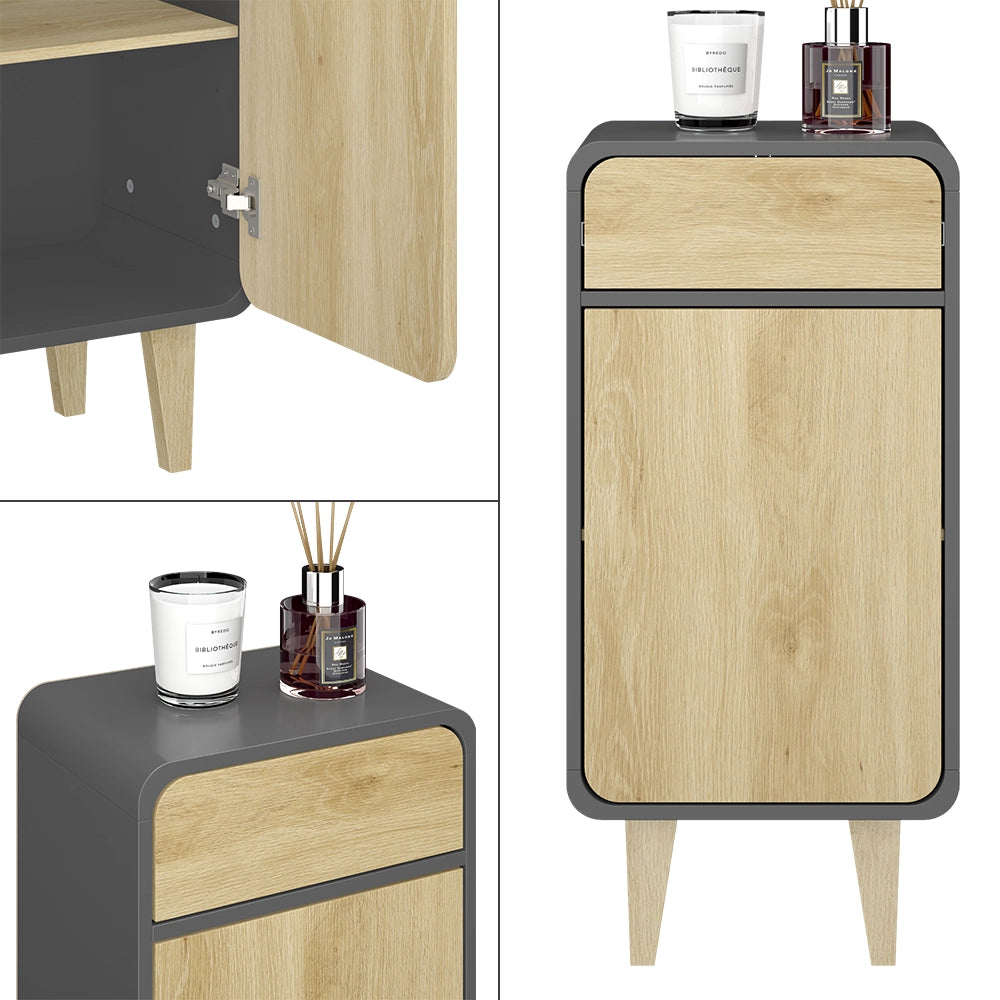Vicco Mobile midi Antracite/quercia dorata 40 x 81 cm