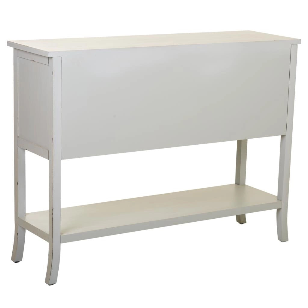 Credenza in legno bianco 121x37x91h