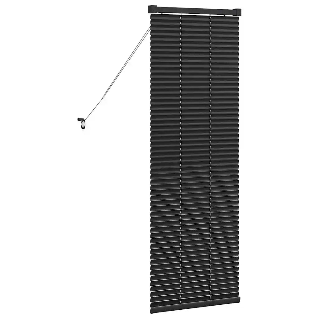Tendaggi a Veneziana | Tenda a lamelle Nero 130 x 55 cm Alluminio