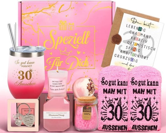 Regali per il 30° compleanno donna, doni personalizzati per donna, regalo per donna, set di regali per donna, doni per amica, sorella, madre, collega