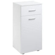 kleankin Mobile Bagno in Legno con Cassetto e Armadietto 1 Anta con Mensole, 35x30x77.5cm