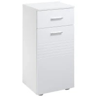 kleankin Mobile Bagno in Legno con Cassetto e Armadietto 1 Anta con Mensole, 35x30x77.5cm