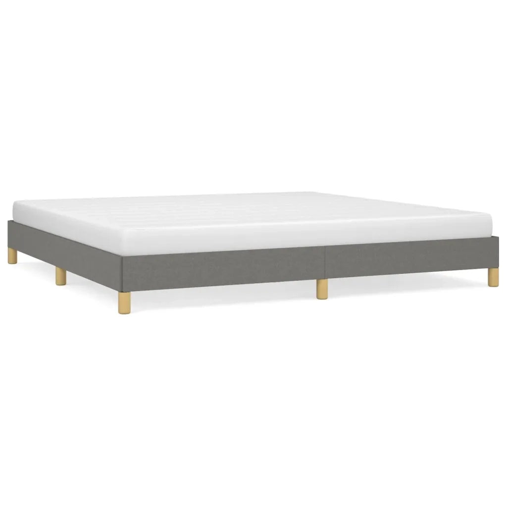 Giroletto senza Materasso-Struttura Letto Grigio Scuro 200x200 cm Tessuto 315005