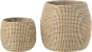 Mandino marino - zeegras/kunststof - naturale/bianco - 2 pezzi
