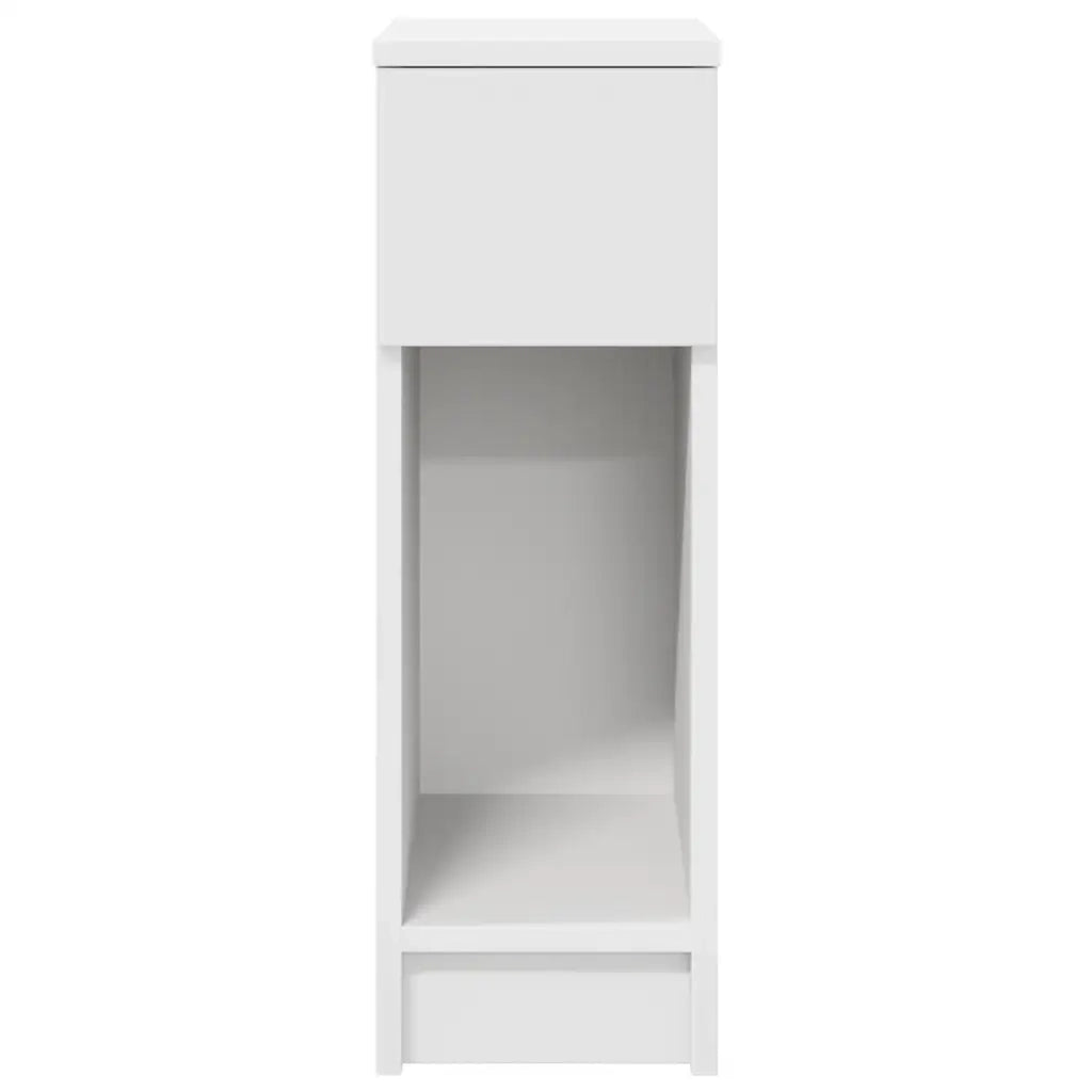 Comodino con Cassetto Bianco 20x36x60 cm