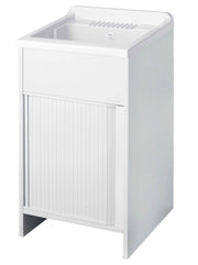 Mobile LAVATOIO in PVC in KIT con chiusura SALVASPAZIO - 45X50 per Interni/Esterni - CR - Col: BIANCO