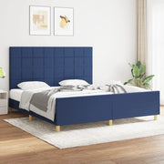 Giroletto senza Materasso-Struttura Letto Blu 180x200 cm in Tessuto 415510