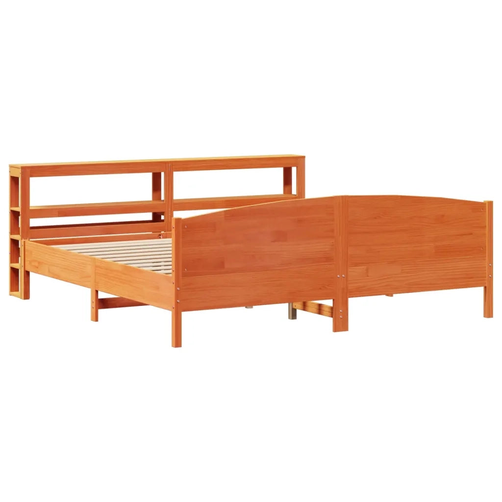 vidaXL Letto senza Materasso Marrone Cera 180x200 cm in Legno di Pino