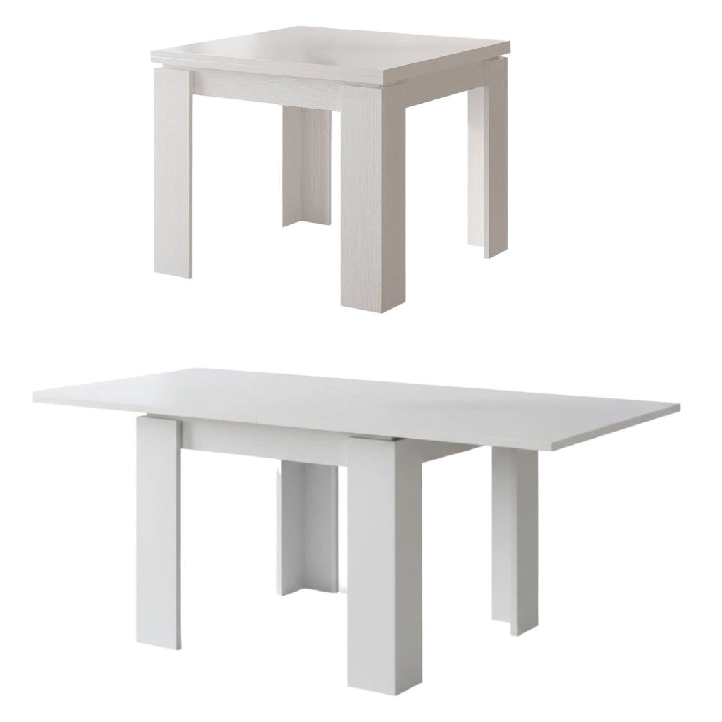 Popoli, Tavolo Allungabile Allungabile, 180x90x78h cm Bianco