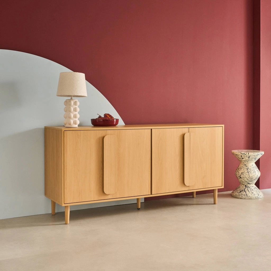 Credenza vintage effetto legno 4 ante 150cm