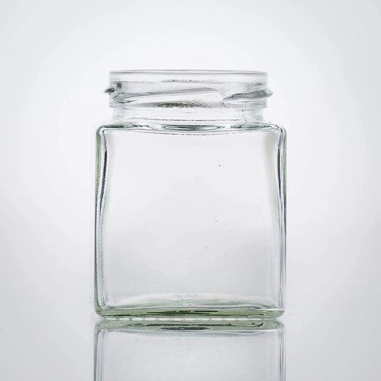 9 contenitori da infusione mini, piccoli, 212 ml, vetrini quadrati con chiusura a vite, TO 58 oro, vetrini mini con coperchio, ideali come contenitori da infusione mini, piccoli, vetrini per miele mini
