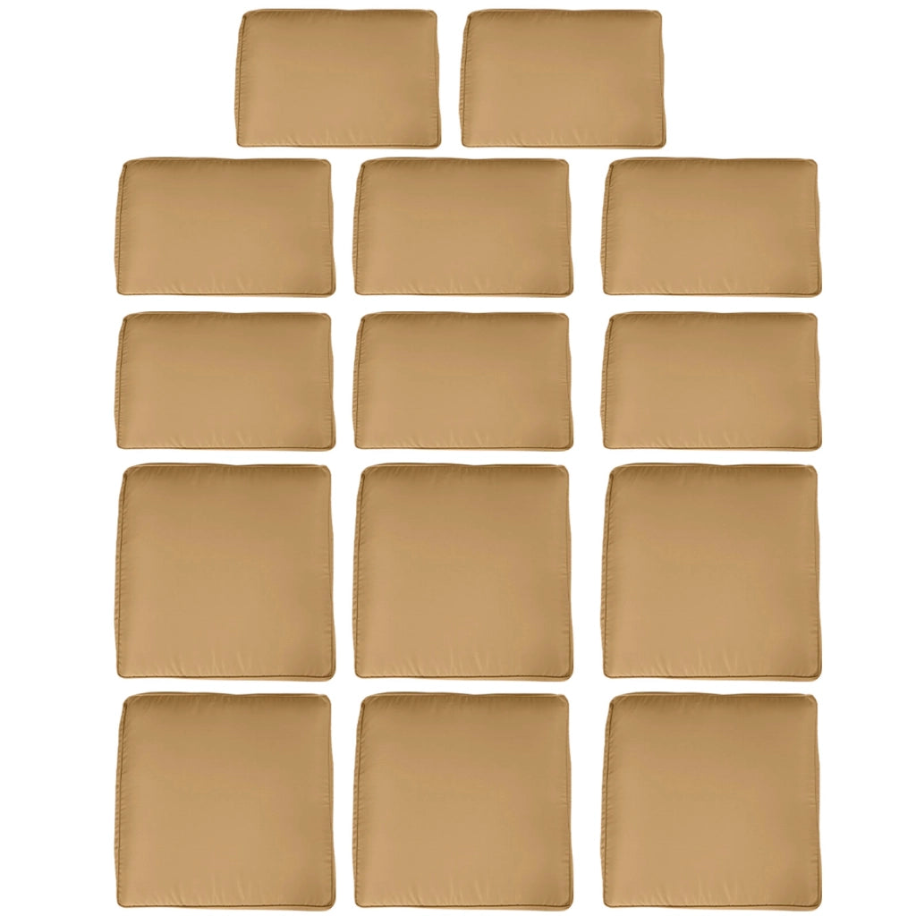 Set di 14 Federe Cuscini Divano Giardino ¨C Minimal ¨C Marrone