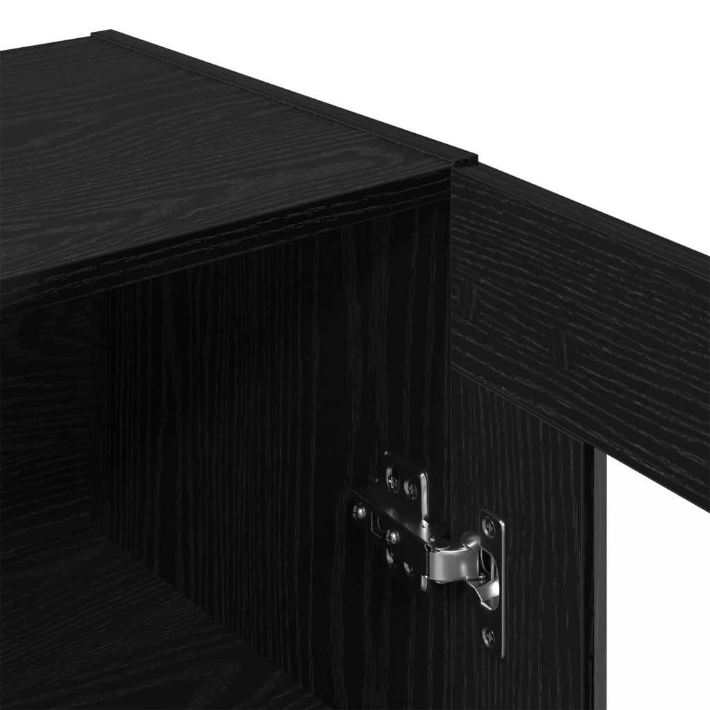 Armadio da Parete in Rovere Nero - 69.5x34x90 cm