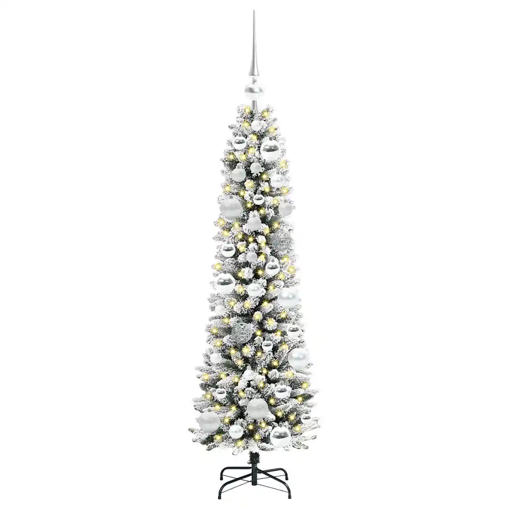 Albero di Natale | Decorazioni natalizie artificiale con 150 LED Bianco 120 cm