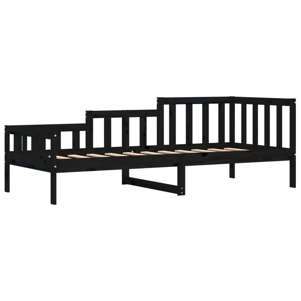 Dormeuse Nera 90x190 cm in Legno Massello di Pino 840375