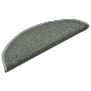 Tappetini per scale 30 pz | Gradini per Scale 56x17x3 cm Verde scuro semicircolari
