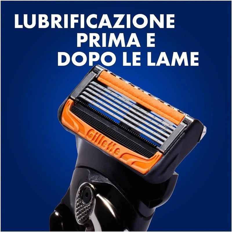 GILLETTE FUSION 5 PROGLIDE POWER LAMETTE DA BARBA PER RASOIO DI SICUREZZA 4 RICAMBI+5 LAME RIFINISCE LE AREE PIÙ DIFFICILI