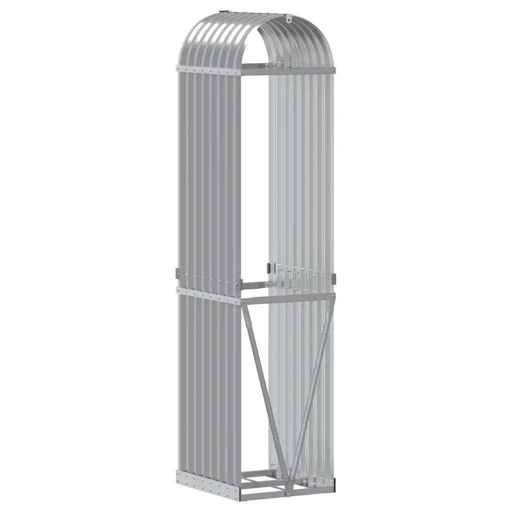 Portaceppi Grigio Chiaro 40x45x170 cm in Acciaio Zincato 364548