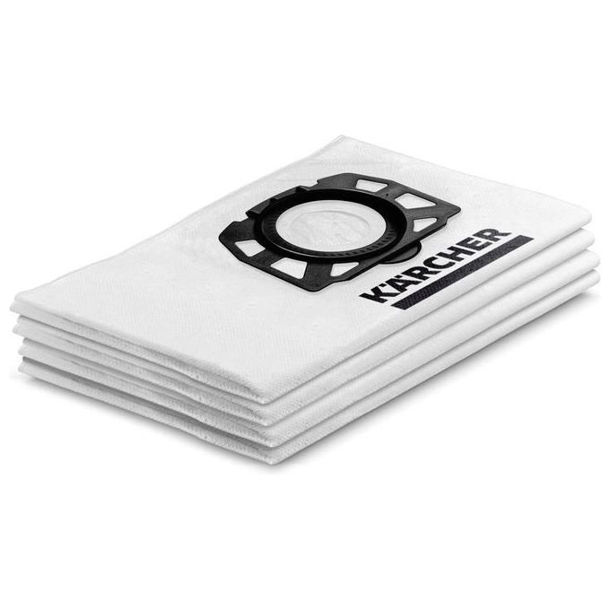 Kärcher 2.863-314.0 KFI 357 Sacchetti Filtro in Vello 4 Pezzi 3 Strati per Aspiratori WD 2 WD 3 colore Bianco