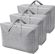 Borsa di Stoccaggio Grande 105L + 84L + 70L Borsa di Stoccaggio Pieghevole sotto il Letto con Maniglia Impermeabile e Durevole per Bagagli per Materassi, Coperte e Biancheria - Pacchetto di 3