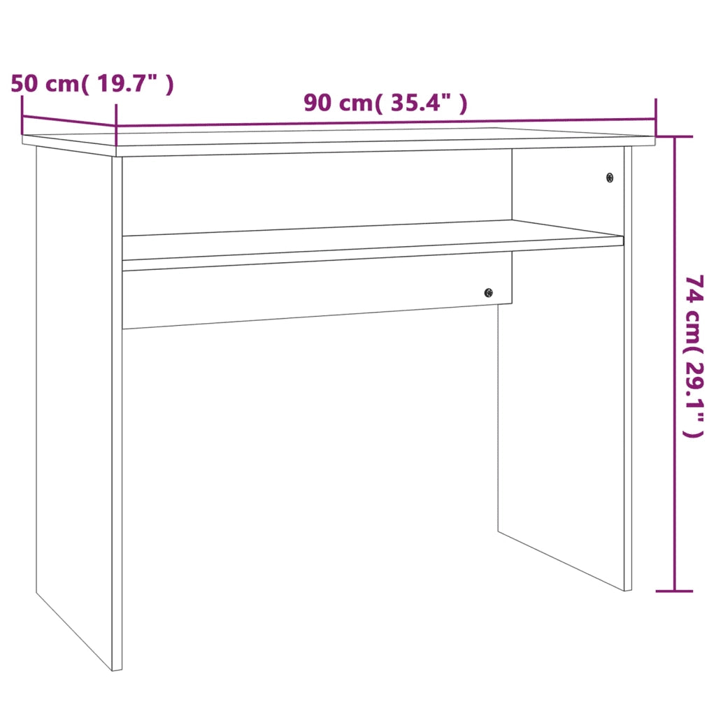 Scrivania Grigio Sonoma 90x50x74 cm in Legno Multistrato 815463