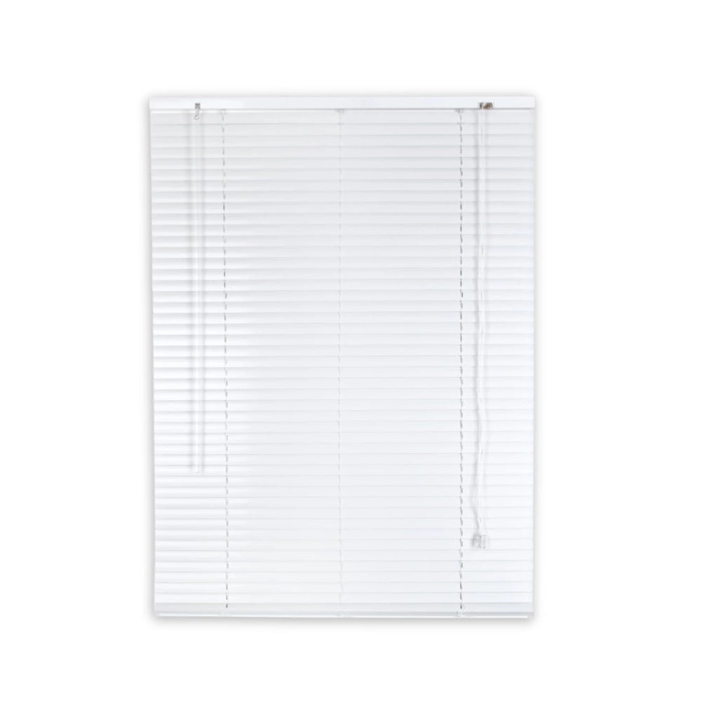 Veneziana PVC Vari Colori Lamelle Regolabili Varie Misure Privacy Protezione Solare Casa Ufficio Misura : 80 x 160 , Colore: Bianco