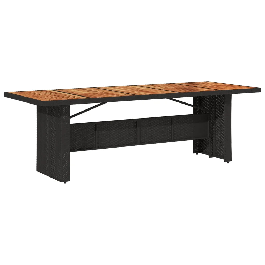 Set BistrÃ² da Giardino 9 pz con Cuscini in Polyrattan Nero