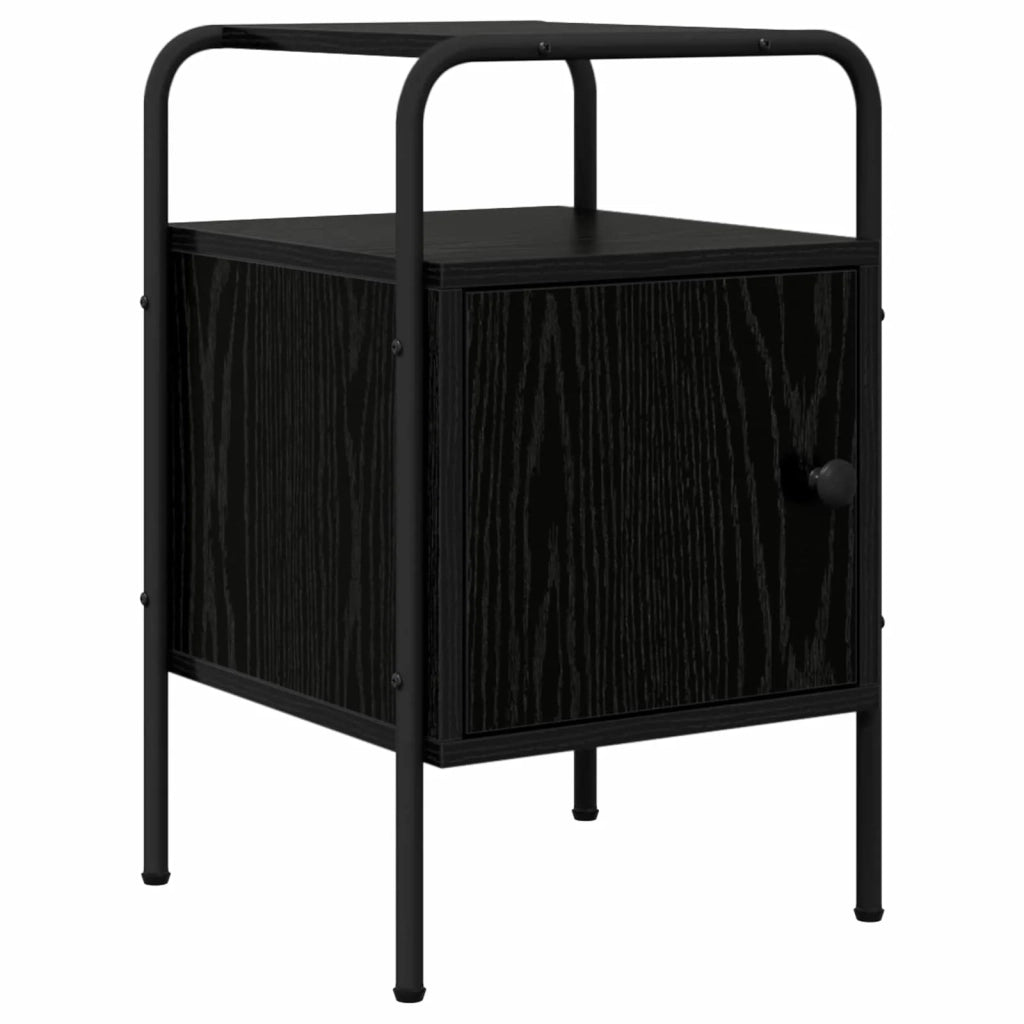 Armadio da Notte 2 pz Rovere Nero Legno ingegnerizzato 8007588