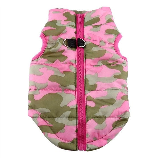 Abbigliamento per Cani - Giacca per Cani - Giacca in Cotone - Giacca Impermeabile - Giacca per Cani Piccoli - Stampa Camouflage/Strisce - Leggero e Respirante - Abbigliamento per Animali di Compagnia
