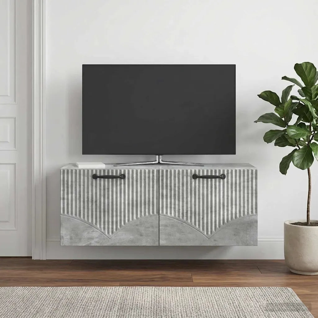 Mobile Porta TV da Muro Grigio Cemento 78,5 x 31 x 30 cm 899058