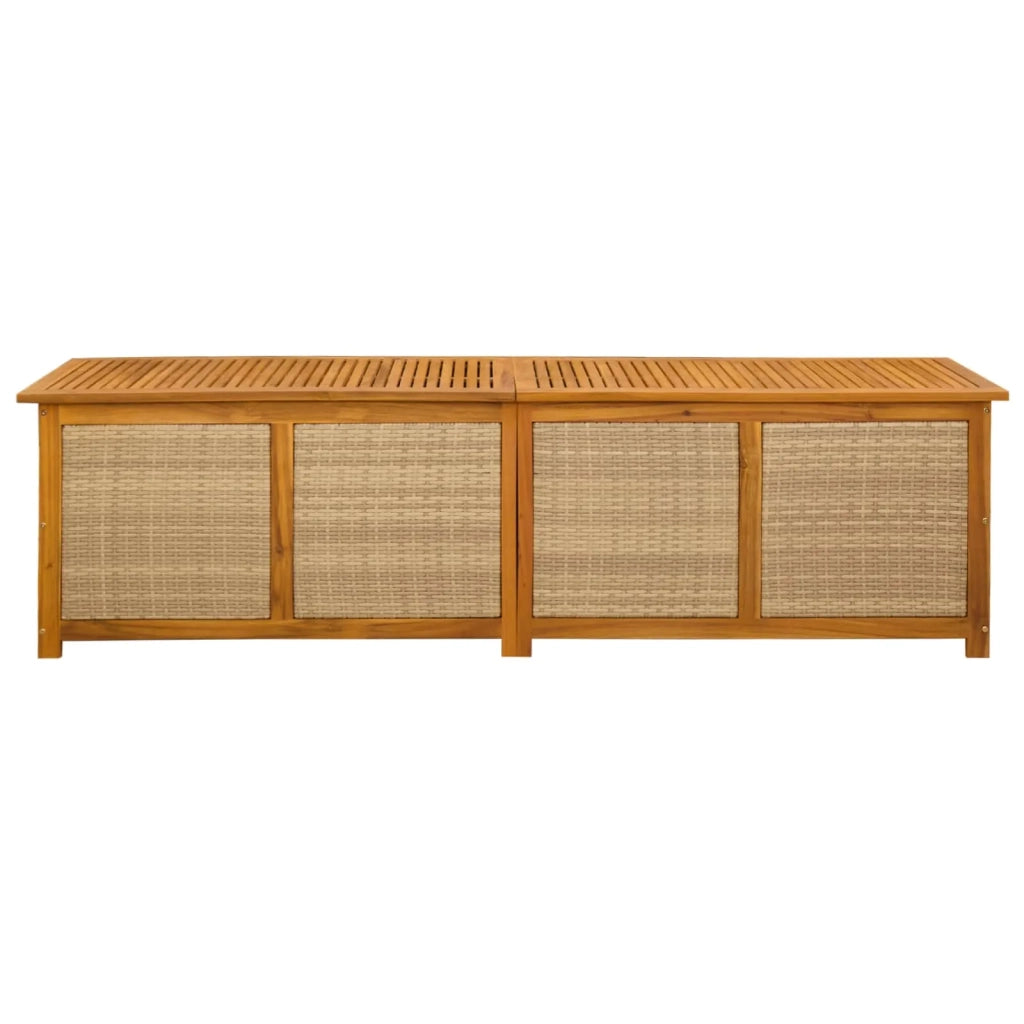 Scatola di Stoccaggio per Giardino 185 L 200 x 50 x 56 cm Beige 42002722