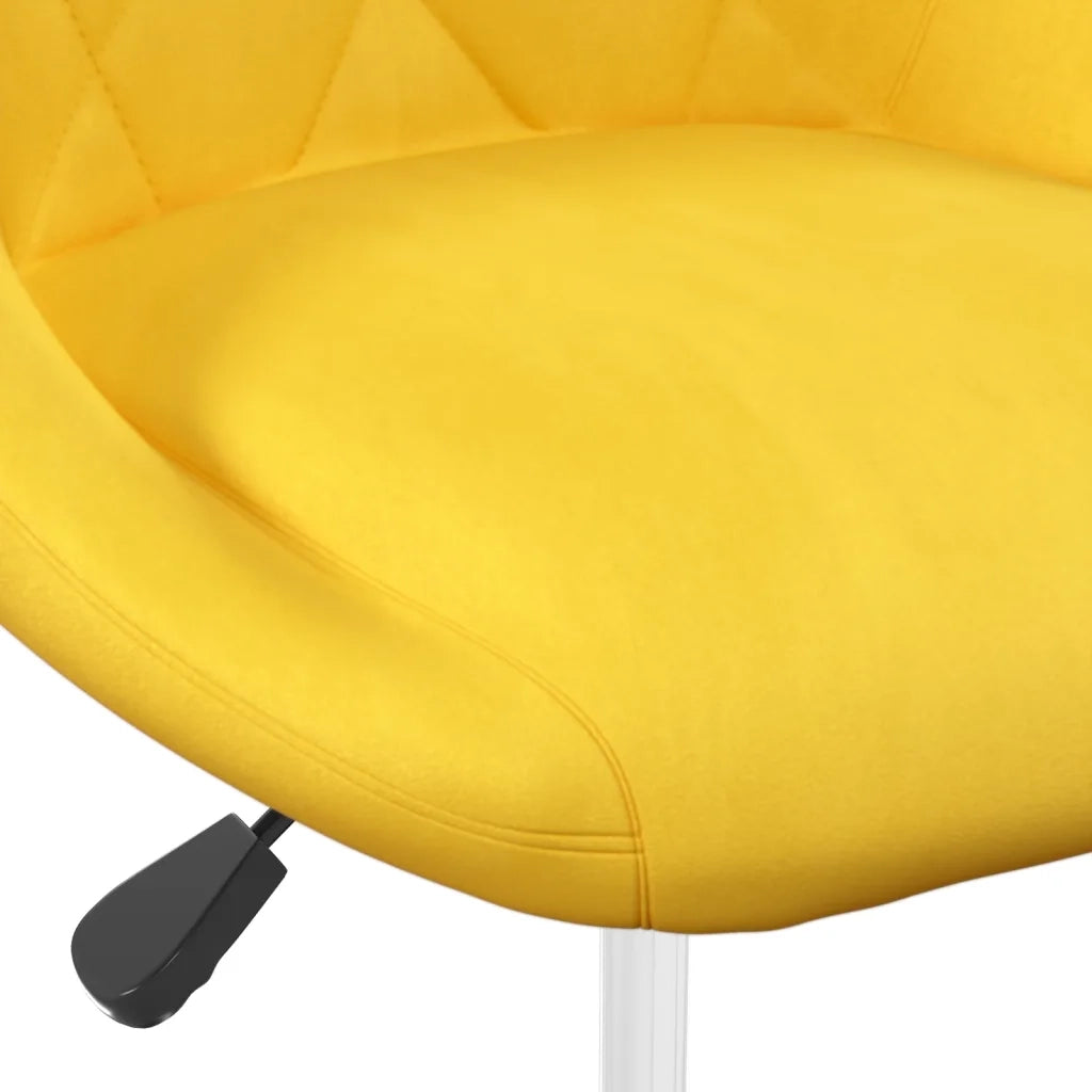 vidaXL Sedie da Pranzo Girevoli 6 pz Giallo Senape in Velluto