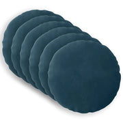 Cuscino con cuscino HEERLEN 6 pz Blu Velluto 929338