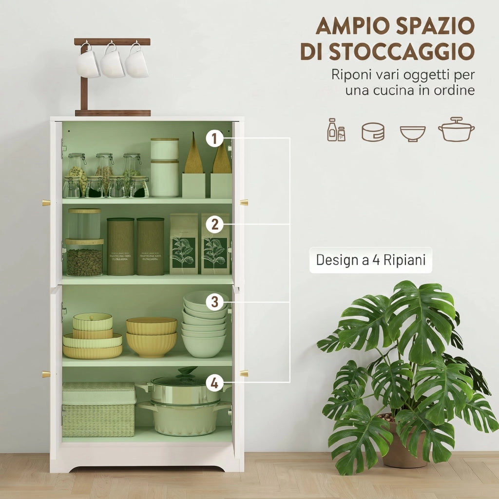 Credenza in Legno con Ante e Cassetti ¨C zephmum ¨C Bianco