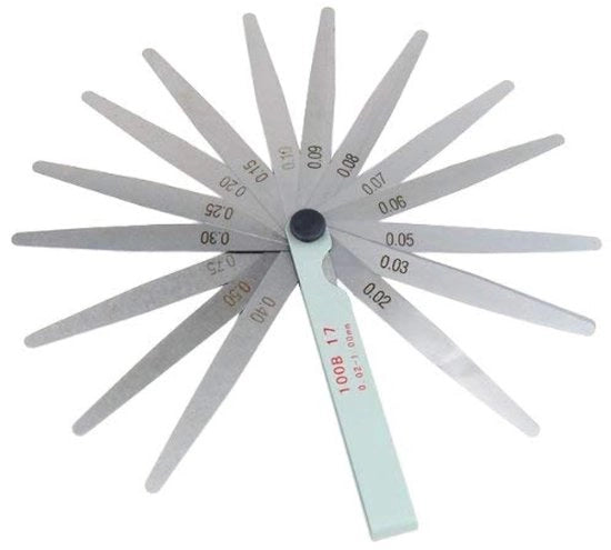 Strumento di Misurazione della Dicottura - 17 Blade - Alluminio - 0.02-1.0mm - Tester di Elasticità - Alta Qualità - Per Laboratori Meccanici - Dicottura Misuratore