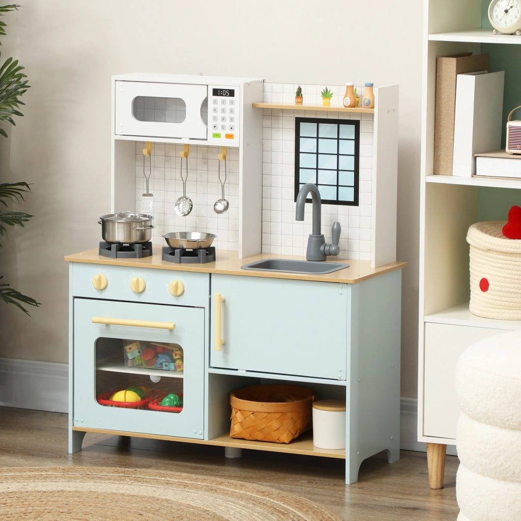 Cucina Giocattolo per Bambini ¨C zephmum ¨C Bl¨´, MDF, Acciaio, con Utensili