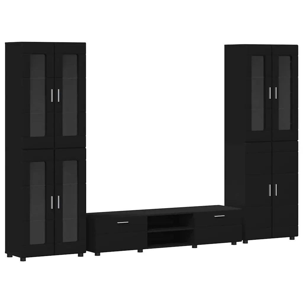 Set mobile TV con cassetto FLORIN 3 pcs Nero Legno multistrato 3398005