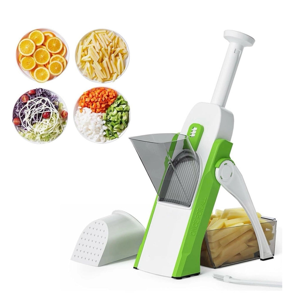 Trade Shop - Affettatrice Manuale Affetta Taglia Verdure Mandolina Julienne Regolabile -