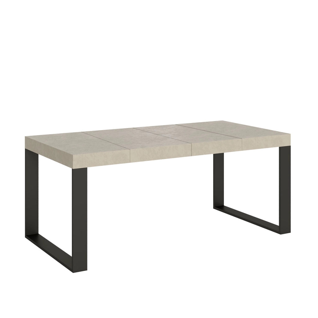 Tavolo allungabile 90x140/400 cm Tekno Premium Cashmere gambe antracite