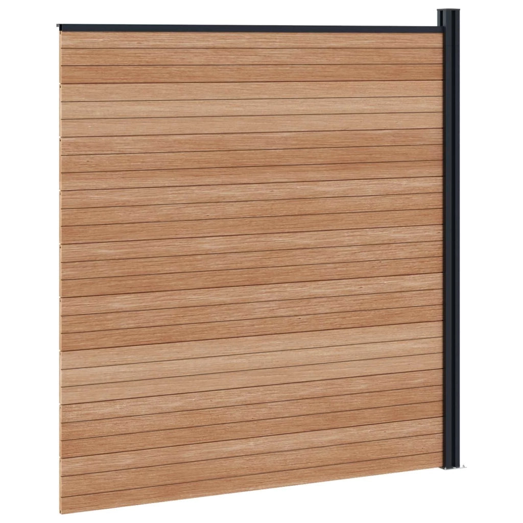 Pannello di Recinzione WPC e Alluminio Marrone 42039058